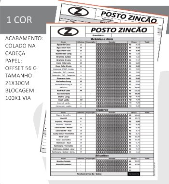 Bloco de Comanda 21 x 30 cm