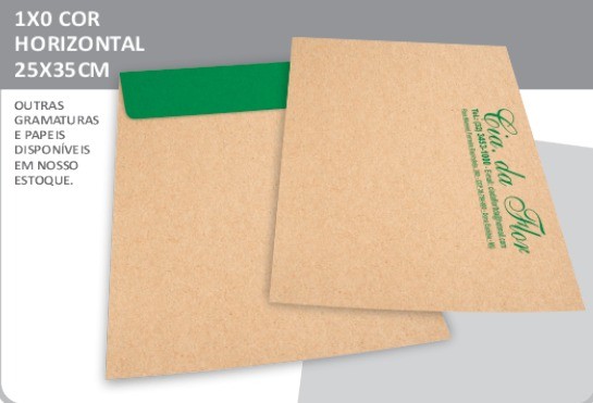 Envelope Saco Horizontal Kraft 1 cor