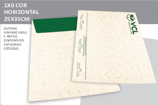 Envelope Saco Horizontal Reciclato 1 cor